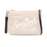 MC2 Saint Barth Beige Ribbad Parisienne Axelväska Beige, Dam