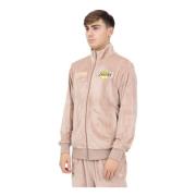 New Era LA Lakers NBA Lifestyle Velvet Zip Track Sweater Pink, Herr