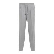 Brunello Cucinelli Lyxiga Gråa Ullbyxor Aw24 Gray, Herr