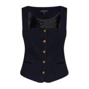 Rag & Bone Vest Mariana Blue, Dam