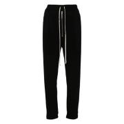 Rick Owens Svarta Drop Crotch Träningsbyxor Black, Dam