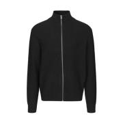 Samsøe Samsøe Kort zip-cardigan, klassisk stil, material Black, Herr