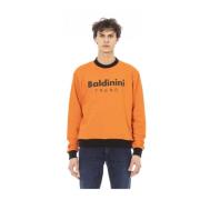 Baldinini Långärmad Logosweatshirt - Trendigt Kläder Orange, Herr