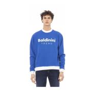 Baldinini Långärmad Sweatshirt - Framlogo Blue, Herr