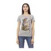 Trussardi Kortärmad Rund Hals T-shirt Gray, Dam