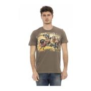 Trussardi Casual T-shirt med rund hals Brown, Herr