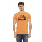 Trussardi Casual kortärmad rund hals T-shirt Orange, Herr