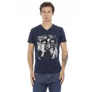 Trussardi Kortärmad V-ringad T-shirt Blue, Herr