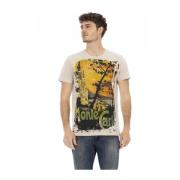 Trussardi Casual T-shirt med rund hals Beige, Herr