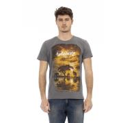 Trussardi Casual T-shirt med rund hals Gray, Herr