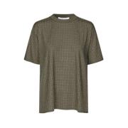 Samsøe Samsøe Oversized kristallprydd T-shirt Green, Herr