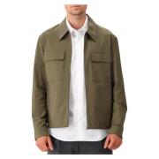 Nn07 Grön Overshirt Jacka Bomullsblandning Green, Herr