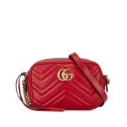 Gucci Vintage Pre-owned Laeder crossbodyvskor Red, Dam