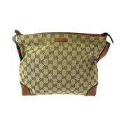 Gucci Vintage Pre-owned Canvas gucci-vskor Beige, Dam