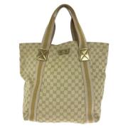 Gucci Vintage Pre-owned Canvas totevskor Beige, Dam