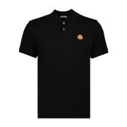 Moncler Läder Logo Polo Tröja Black, Herr