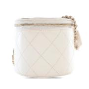 Chanel Vintage Pre-owned Laeder crossbodyvskor White, Dam