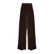 Liu Jo Satin Palazzo Ceremoni Byxor Brown, Dam