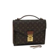 Louis Vuitton Vintage Pre-owned Canvas handvskor Brown, Dam