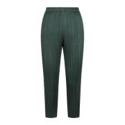 Issey Miyake Veckade Slim Fit Byxor Green, Dam