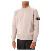 Stone Island Beige Stickad Tröja för Höst/Vinter Beige, Herr