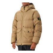 Stone Island Brun Crinkle Dunjacka med Huva Brown, Herr