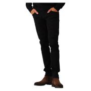 Tramarossa Svarta dragkedjejeans med röda detaljer Black, Herr