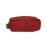 Prada Vintage Pre-owned Nylon prada-vskor Red, Dam