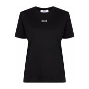 Msgm Grundläggande Bomull T-shirt Black, Dam