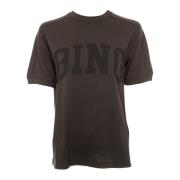 Anine Bing T-shirt med Raglanärm och Print Gray, Herr