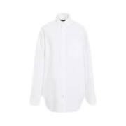 Balenciaga Avslappnad Bomull T-shirt White, Dam