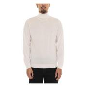 Boss Turtleneck Pullover med Sytt Logotyp Beige, Herr