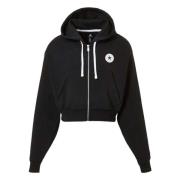 Converse Retro Dra Hem Hoodie Black, Dam