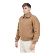 Lacoste Beige Bomberjacka Herr Höst Vinter Beige, Herr