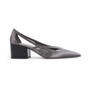 Prada Grå Silke Pumps Elegant Klack Skor Gray, Dam