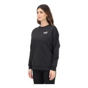 Puma Essentials Svart Crewneck Tröja Black, Dam