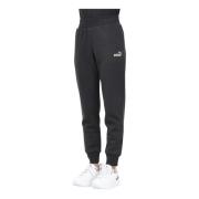 Puma Sportiga Glitter Logo Svarta Byxor Black, Dam