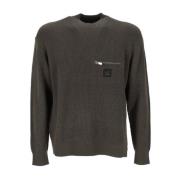 Armani Exchange Minimalistisk Olivgrön Crewneck Tröja Green, Herr