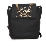 Love Moschino Snygg ryggsäck med justerbara remmar Black, Dam