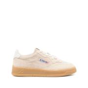 Autry Beige Mocka Färgblock Sneakers Beige, Dam