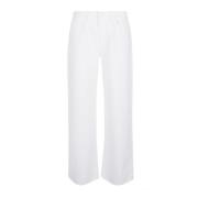 3X1 Vita Bomullsjeans Tillverkade i Italien White, Dam