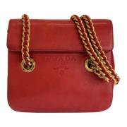 Prada Vintage Pre-owned Laeder crossbodyvskor Red, Dam