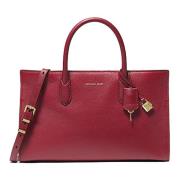 Michael Kors Djupröd Scarlett Satchel Väska Red, Dam