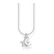 THOMAS SABO Damhalsband Stjärna och Måne 925 Sterling Silver Cubic Zir...