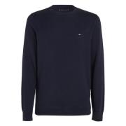 Tommy Hilfiger Ökenhimmel Bomull Crew Neck Tröja Blue, Herr