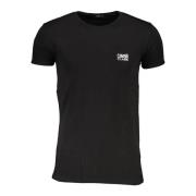 Cavalli Class Kortärmad T-shirt Svart Män Logo Print Black, Herr