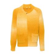 Sunflower Gul Zip Cardigan Orange, Herr