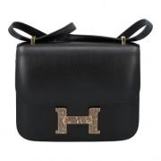 Hermès Vintage Pre-owned Laeder crossbodyvskor Black, Dam