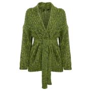 Max Mara Weekend Oversized Mohair Cardigan V-ringad Grön Green, Dam