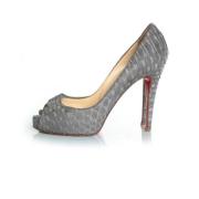 Christian Louboutin Pre-owned Pre-owned Laeder klackskor Gray, Dam